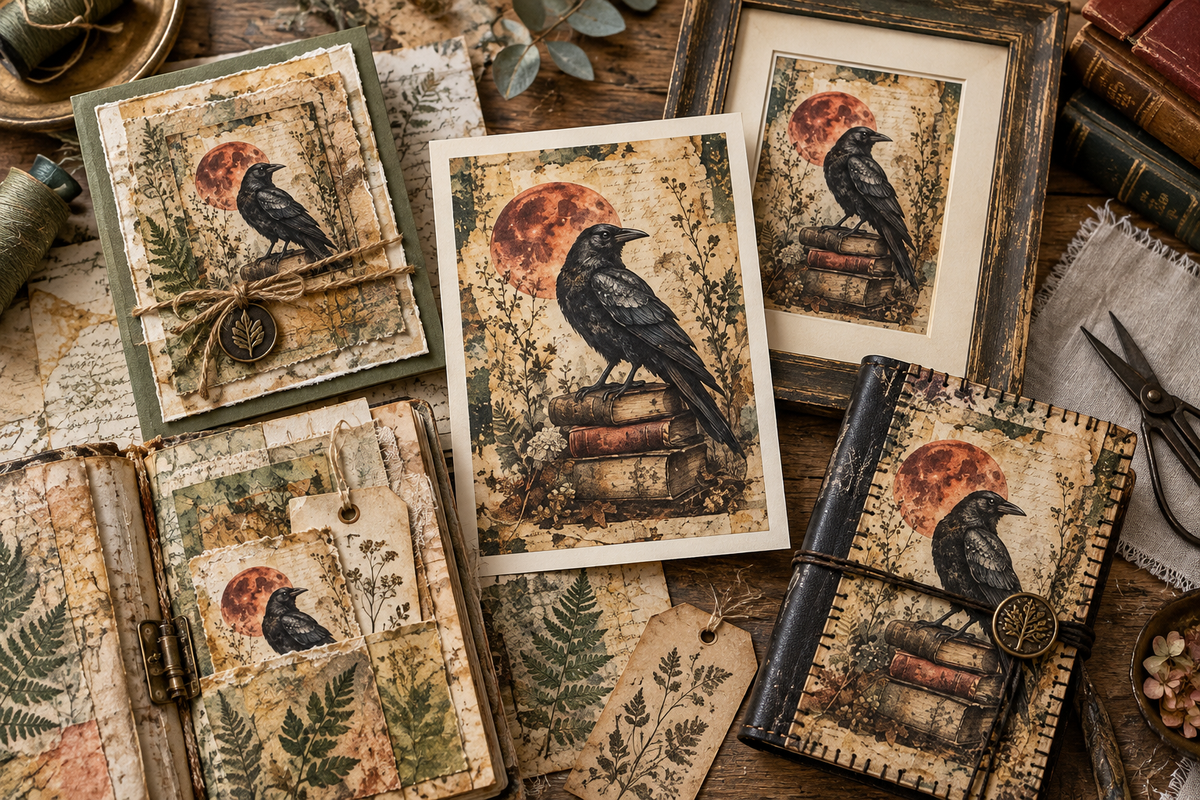 One Printable, Five Projects: Creative Ways to Make Digital Art Your Own