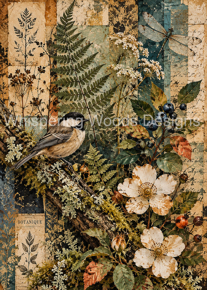 Botanical Whispers | Printable Artwork + Card Template