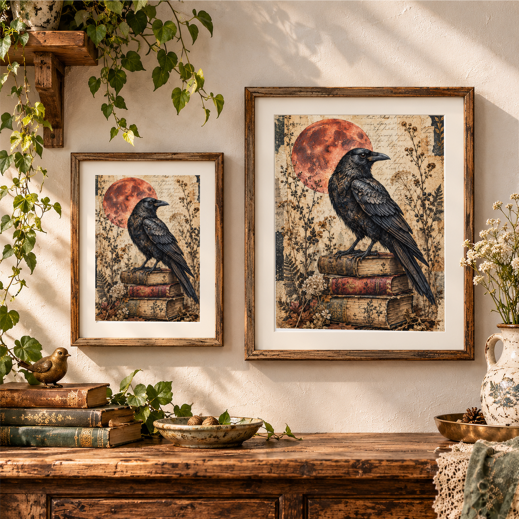 The Raven’s Library | Printable Artwork Only