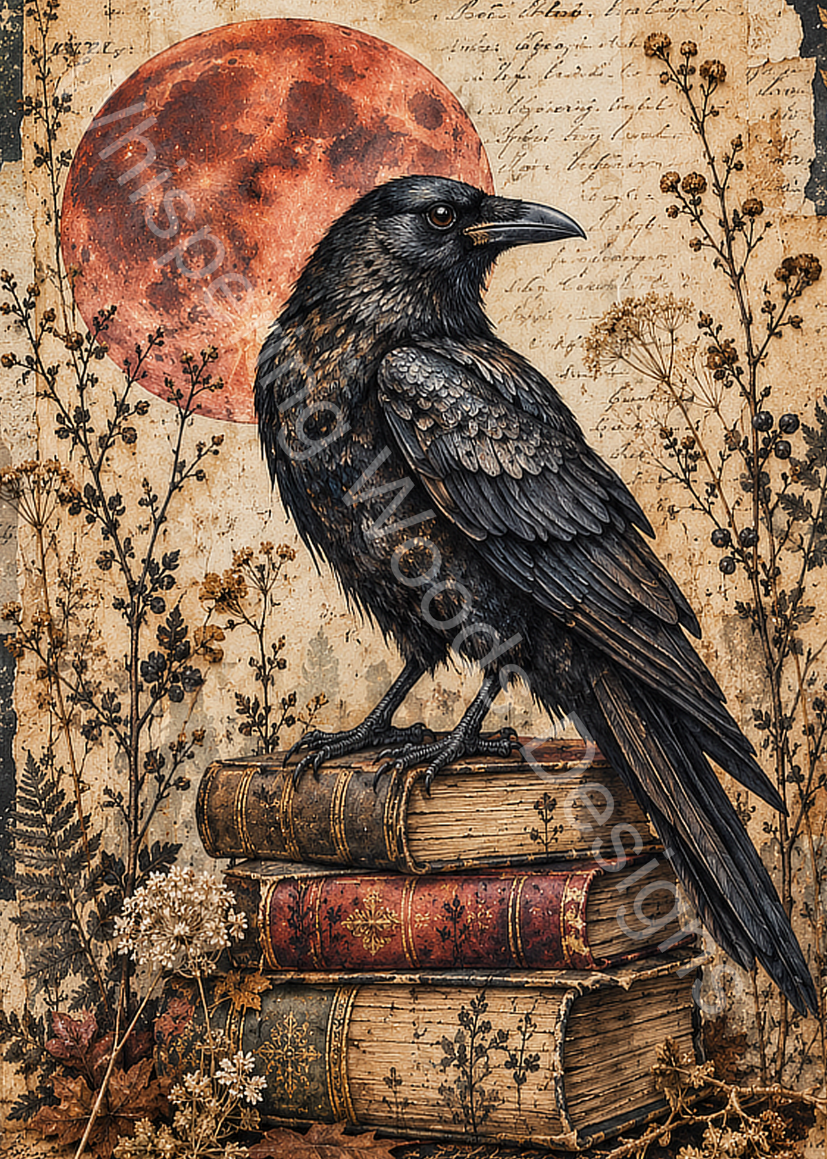 The Raven’s Library | Printable Artwork + Card Template